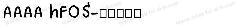AAAA hFOS字体转换